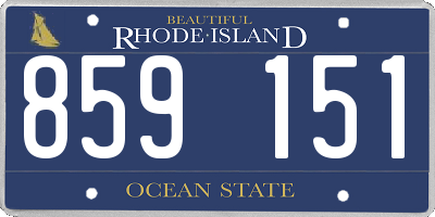RI license plate 859151