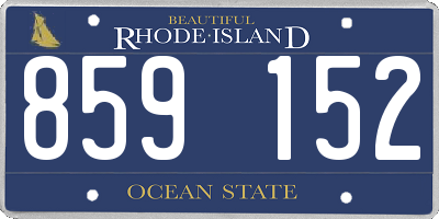 RI license plate 859152