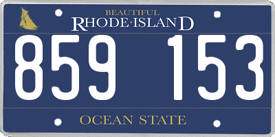RI license plate 859153