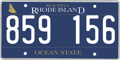 RI license plate 859156