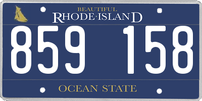 RI license plate 859158