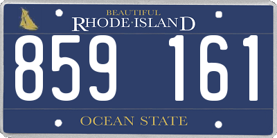 RI license plate 859161