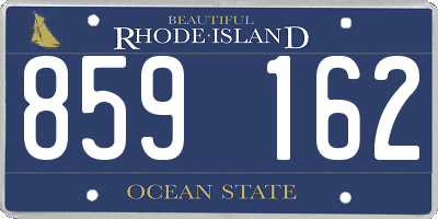 RI license plate 859162