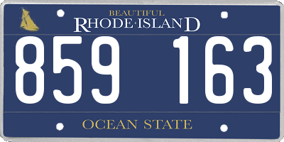 RI license plate 859163