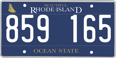RI license plate 859165