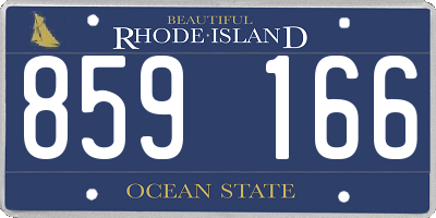 RI license plate 859166