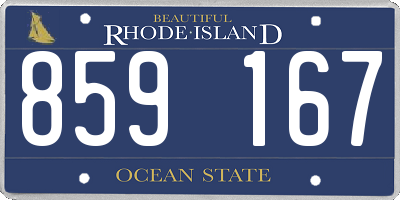 RI license plate 859167
