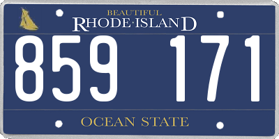 RI license plate 859171