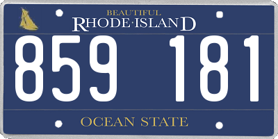 RI license plate 859181