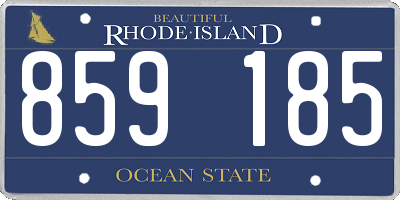 RI license plate 859185