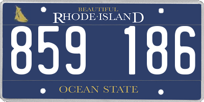 RI license plate 859186