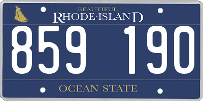 RI license plate 859190