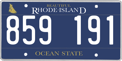 RI license plate 859191
