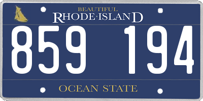 RI license plate 859194