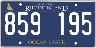 RI license plate 859195