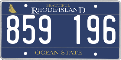 RI license plate 859196