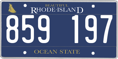 RI license plate 859197