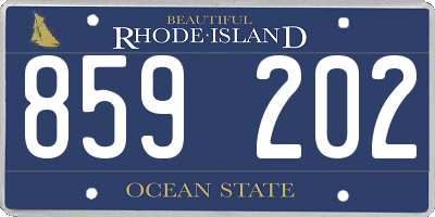 RI license plate 859202