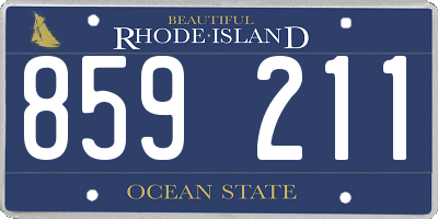 RI license plate 859211