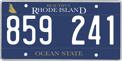 RI license plate 859241