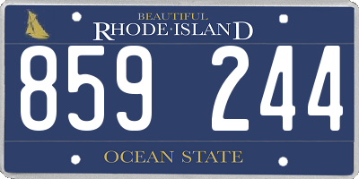 RI license plate 859244