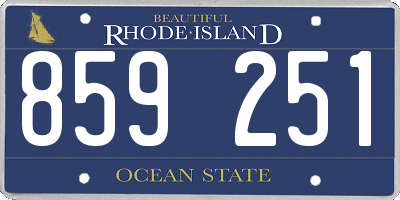 RI license plate 859251