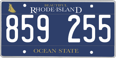RI license plate 859255