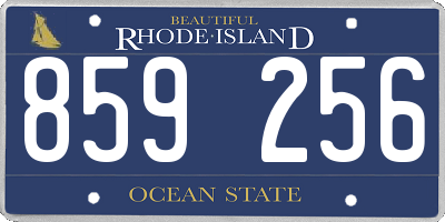 RI license plate 859256