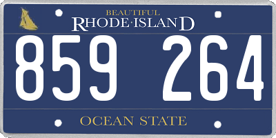 RI license plate 859264