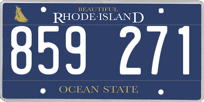 RI license plate 859271