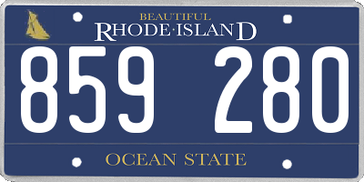 RI license plate 859280