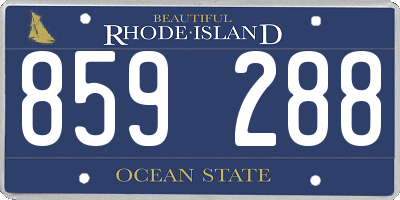RI license plate 859288