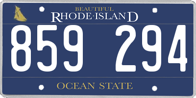 RI license plate 859294