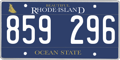 RI license plate 859296