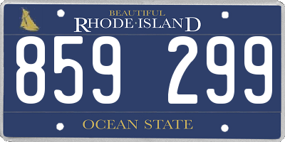 RI license plate 859299