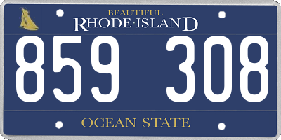 RI license plate 859308