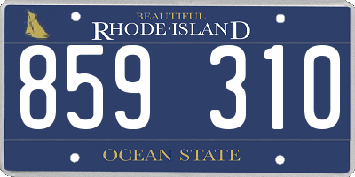 RI license plate 859310