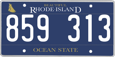 RI license plate 859313