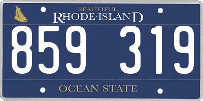 RI license plate 859319