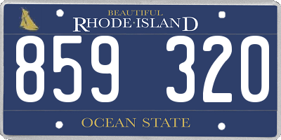 RI license plate 859320