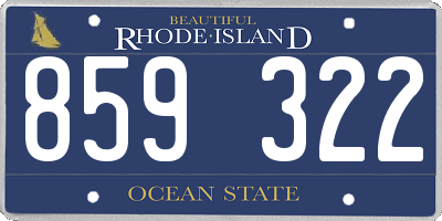 RI license plate 859322