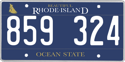 RI license plate 859324