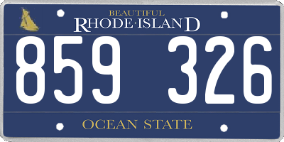 RI license plate 859326