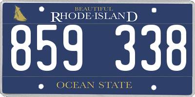 RI license plate 859338