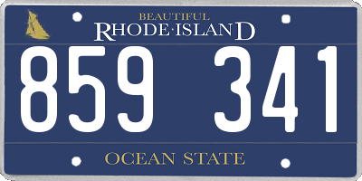 RI license plate 859341