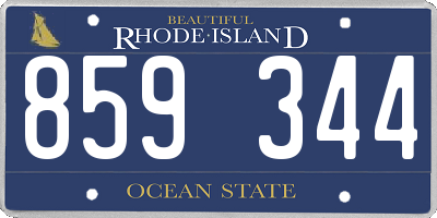 RI license plate 859344