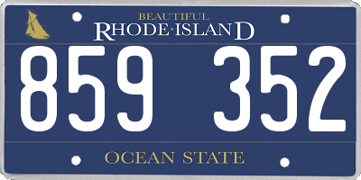 RI license plate 859352