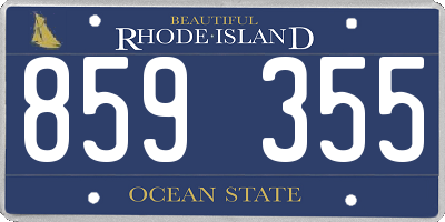RI license plate 859355