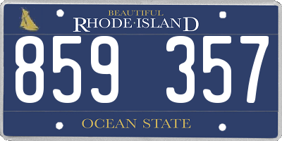 RI license plate 859357