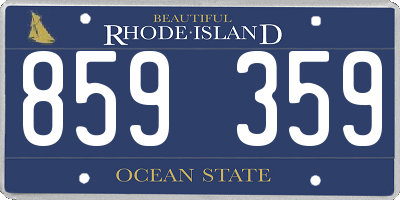 RI license plate 859359